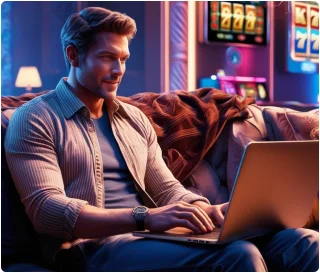 man with computer